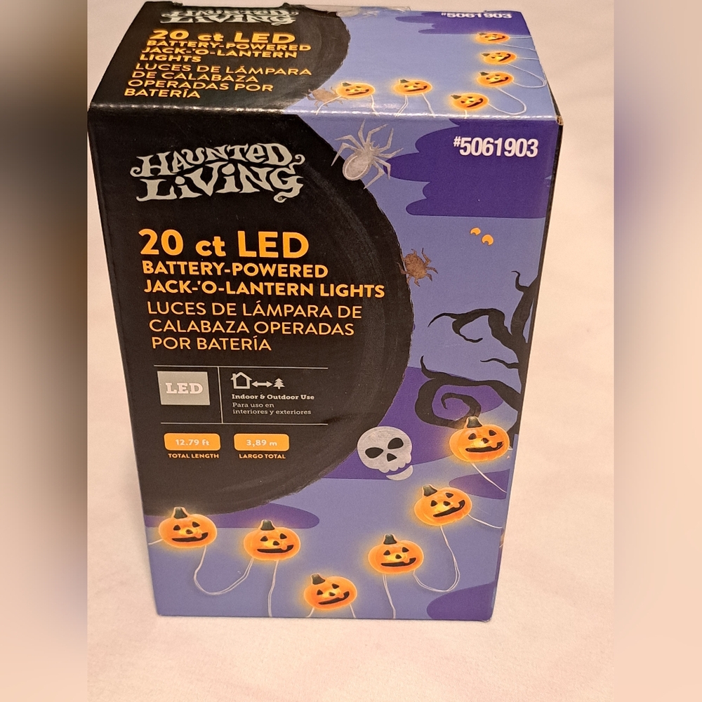 Halloween Decor LED Lights Pumpkins Orange Holiday Living NEW!